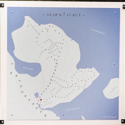Karta över Gällstaö skapad av John Håkansson